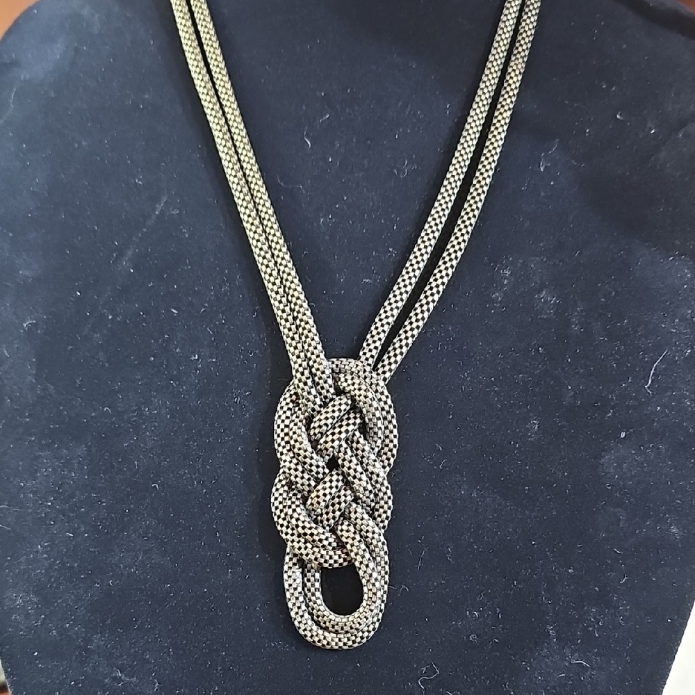 Cookie Lee Gold Tone Celtic Knot Necklace